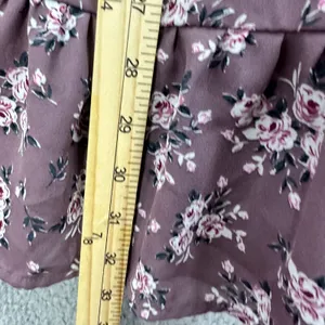 Lily Rose Mini Dress Womens‎ Large Mauve Pink Floral Cottagecore Ruffle Sleeve thumbnail 4