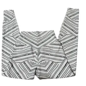 BuffBunny Slay Leggings Medium White Black Zebra Geometric High Waist Activewear thumbnail 6