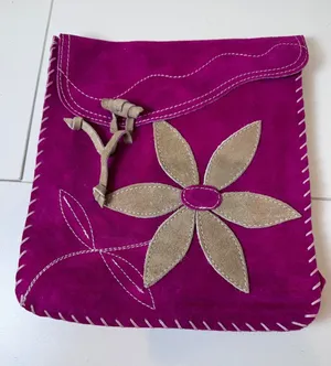 Y2K Vintage Suede Crossbody‎ Bag Women Floral Patchwork Boho Indie Cottagecore thumbnail 1