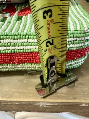 Viral Made in India Red Hot Chili Pepper Beaded Striped Shoulder Bag Charm NWT thumbnail 9