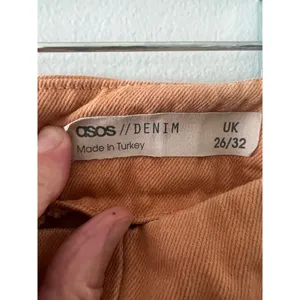 ASOS Pants Women's 26 Camel Wide Leg Crop Cotton Denim Fall Neutral Indie thumbnail 2