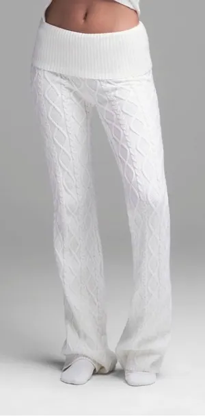 RARE BNWT Skims Snow Bunny Knit Foldover Pant in Snow XL thumbnail 1