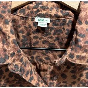 Aerie Leopard Print Button Up Shirt thumbnail 6