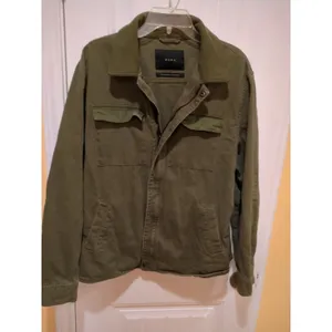 Zara Green Military Style Jacket Size L thumbnail 4