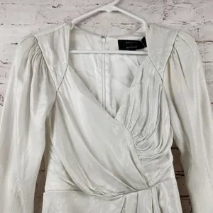 Revolve DUNDAS x Harlow Mini Dress in Metallic Ivory XS *No Brooch* thumbnail 4