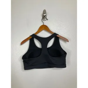 Nike Swoosh‎ Dri-FIT Women Racerback Sports Bra Black XL Medium Support thumbnail 2