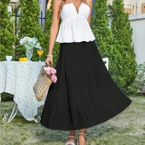 Black FlowyMaxi Skirt thumbnail 2