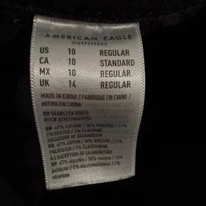 American Eagle Next Level Stretch Distressed High Rise Jegging 10 Regular Black thumbnail 5