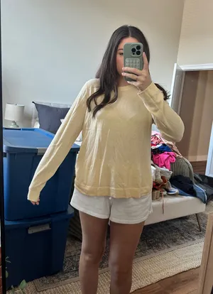 butter yellow long sleeve jcrew thumbnail 1