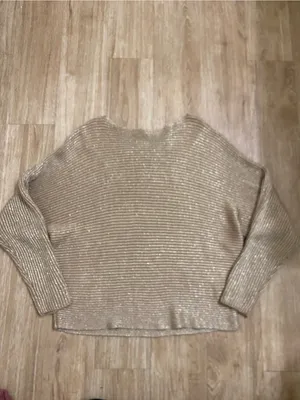 Ralph Lauren Tan Ribbed Boatneck Sweater thumbnail 2