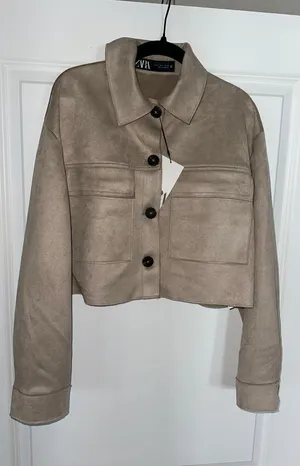 ZARA Cropped Button Up thumbnail 1