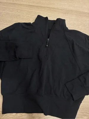 Lululemon Women’s Cropped Half Zip Pullover Black Size XS/S thumbnail 1