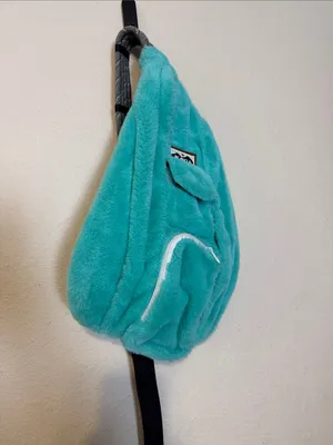 KAVU Rope Fleece‎ Sling Bag Green Crossbody Backpack Hiking thumbnail 3