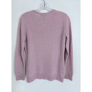 Charter Club Luxury 100% Cashmere Sweater Pink Lilac Crewneck M thumbnail 4