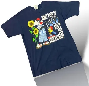 Vintage 90s 1996 Looney Tunes Graphic Tee T Shirt Tweetie Bird Sylvester Large thumbnail 1