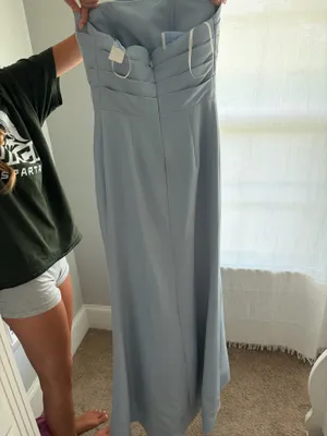 Dusty Blue Bridesmaid Dress thumbnail 4
