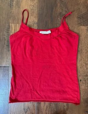 ZARA red cotton tank top, size M thumbnail 1