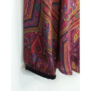 Lauren Ralph Lauren Purple Multicolor Abstract Top‎ Womens Large Bohemian Retro thumbnail 4