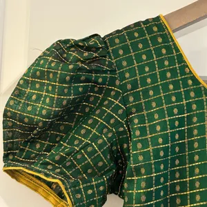 Indian Dress Partywear Green Gold Size S thumbnail 5