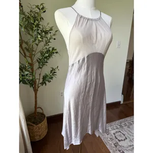 Vintage Y2K Victoria's Secret 100% Silk Slip Dress Sheer Asymmetrical Medium thumbnail 2