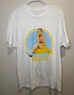 Kelsea Ballerina shirt‎ womens white shirt sleeve country music hip hop Size M thumbnail 1