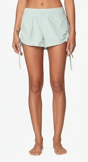 OCEAN BREEZE Womens Shorts Size S Light Blue‎ Athletic Lounge Drawstring Hem thumbnail 1