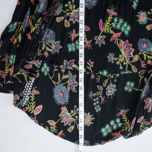 Free People Just The Two Of Us‎ Floral Crochet Tunic Top S Whimsy Fairy Ren Fair thumbnail 12