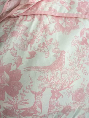 LOVELO Woodland animal toile printed pink puff sleeve dress 1XL thumbnail 9