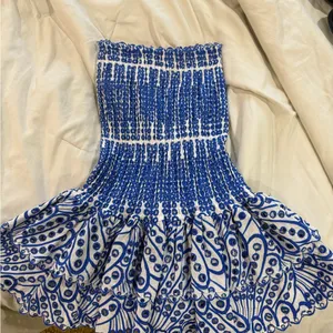 Blue Strapless Dress Size M thumbnail 4