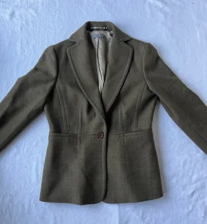 Ann Taylor Green Blazer Jacket - Size 4 thumbnail 1