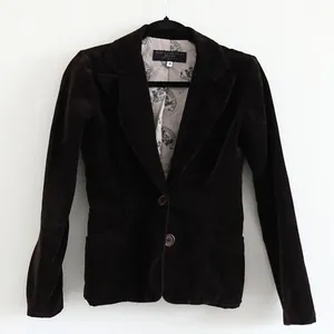 Vintage Y2K Juicy Couture Dark Brown Velour Blazer Jacket (Sample Piece) Size P thumbnail 2