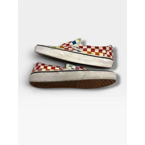 Vans Classic Slip-On Rainbow Checkerboard Pride Shoes Women's 8 Men's 6.5 thumbnail 3