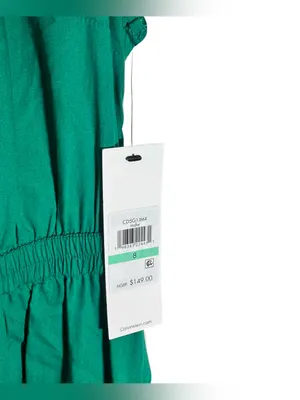 Calvin Klein Midi Dress Women's 8 Cutout Cotton Emerald Sleeveless Vacation NWT thumbnail 6