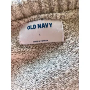 Old Navy Gray 1/4 Zip Cowl Neck Sweater Women's Size Large thumbnail 5
