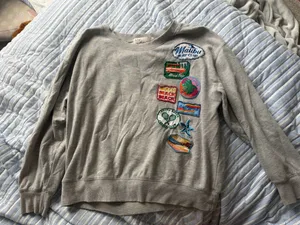 Grey patchwork crewneck Gray Size L thumbnail 1