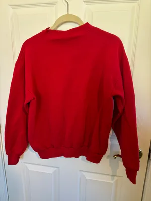 Disney VINTAGE | Winnie the Pooh Embroidered Vintage 90s Red Sweatshirt Medium thumbnail 6
