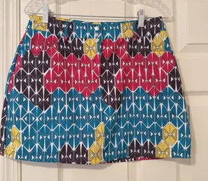Slazenger Womens Golf Skort Colorful‎ Geometric Skirt Pickleball Tennis Size 8 thumbnail 1