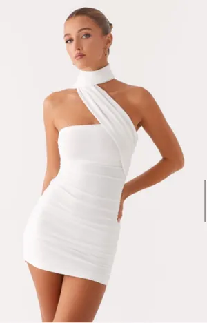 Peppermayo Breaking News Mini White Dress thumbnail 1