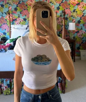 Olive Baby tee White thumbnail 1