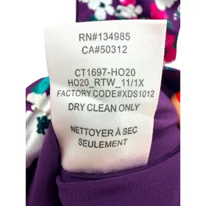 For Love‎ & Lemons Penny Purple Floral Ruched Puff Sleeve Crop Top Small Revolve thumbnail 7
