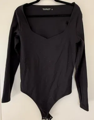 Abercrombie Black Bodysuit Long Sleeve thumbnail 1