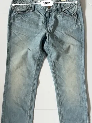 LOFT Modern Slim Jeans Size 12 Light Wash Straight Leg Y2K Denim thumbnail 5