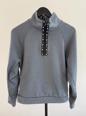 Nike Therma-Fit Womens Gray Quarter Zip Athletic Fleece Sweatshirt Size S thumbnail 1