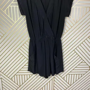 Aritzia Babaton Corbett Romper Relaxed Pure Silk Short Sleeve‎ Black Size XS thumbnail 7