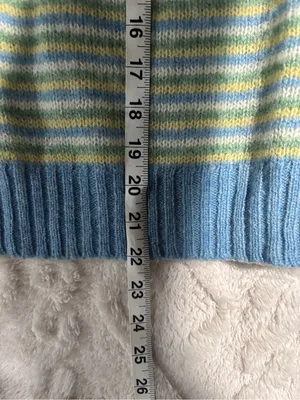 Vintage pastel colors 100% wool sweater fits xsmall best thumbnail 6