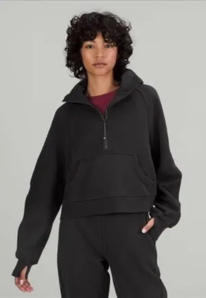 Lululemon Black Oversized Funnel Neck Scuba thumbnail 1