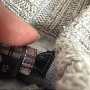 Barbour Women's Size M Millfire Knit Sweater Jacket Gray Tartan Preppy Old Money thumbnail 14