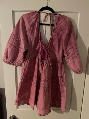 Free People Sweet Surrender Rose Denim Dress thumbnail 2