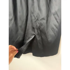 Talbots Sheath Dress Womens 12 Black Satin Pleated Formal Cocktail LBD NWT thumbnail 7