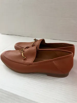 Sam & Libby Nadia loafer flats shoes burnt umber brown size 9.5 Broken hardware thumbnail 4